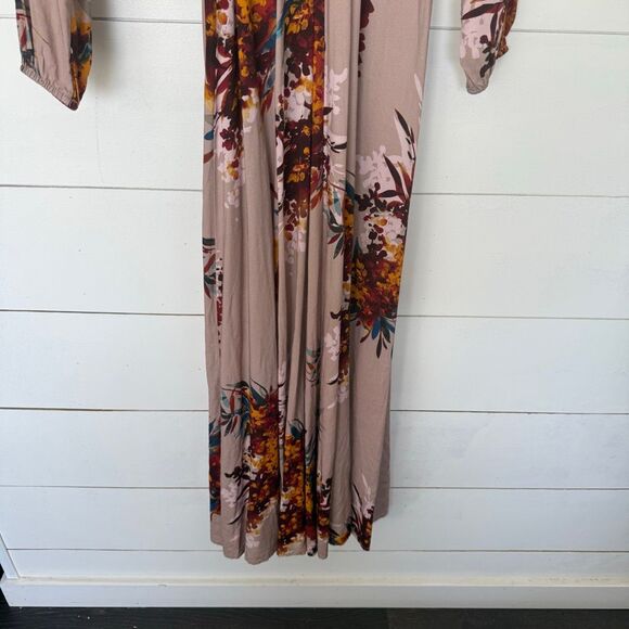 The Odell’s Women’s XS Pink Floral Wrap Maxi Dress - Picture 6 of 7